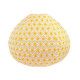 Lampion tissu boule japonaise goutte jaune moutarde et blanc