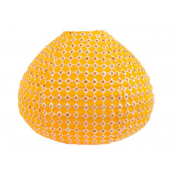 Lampion tissu boule japonaise goutte jaune ajouré - Bibop et Lula