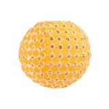 Lampion tissu boule japonaise mini rond jaune ajouré