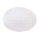 Lampion tissu boule japonaise ovale blanc brodé et ajouré - Bibop et Lula