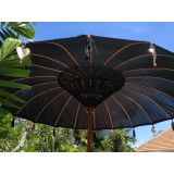 Parasol balinais toile polyester noire