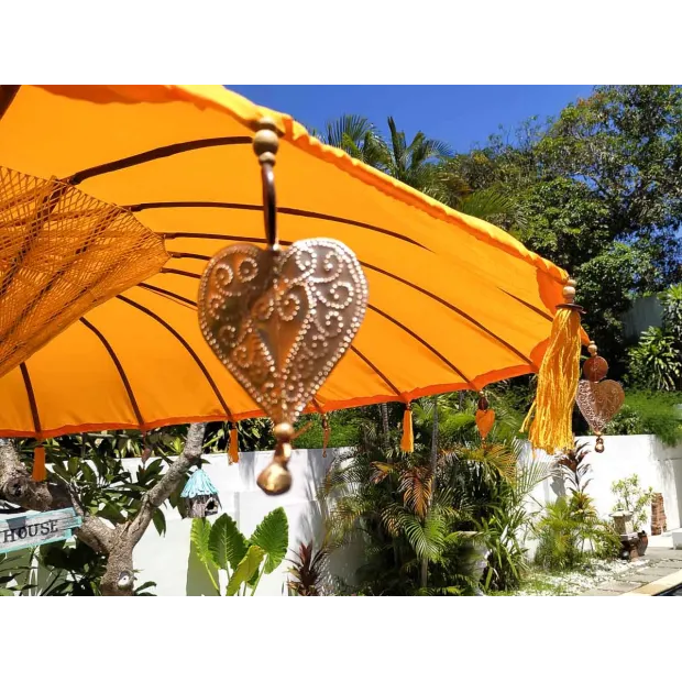 Parasol balinais toile polyester jaune