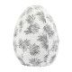 Lampion tissu boule japonaise ruche blanc et feuilles noires - Bibop et Lula