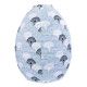 Lampion tissu boule japonaise ruche bleu - Bibop et Lula