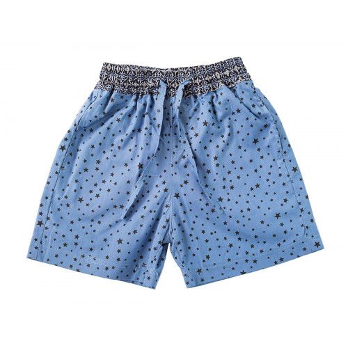 Short de bain coton enfant 2-8 ans bleu et gris - Bibop et Lula