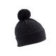 Bonnet laine pompon adulte noir - Bibop et Lula