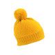 Bonnet laine pompon jaune moutarde - Bibop et Lula