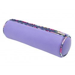 trousse ronde école enfant violet et fleurs - Bibop et Lula