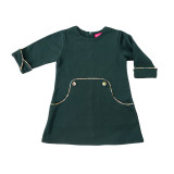 Robe hiver rétro enfant vert emeraude - Bibop et Lula