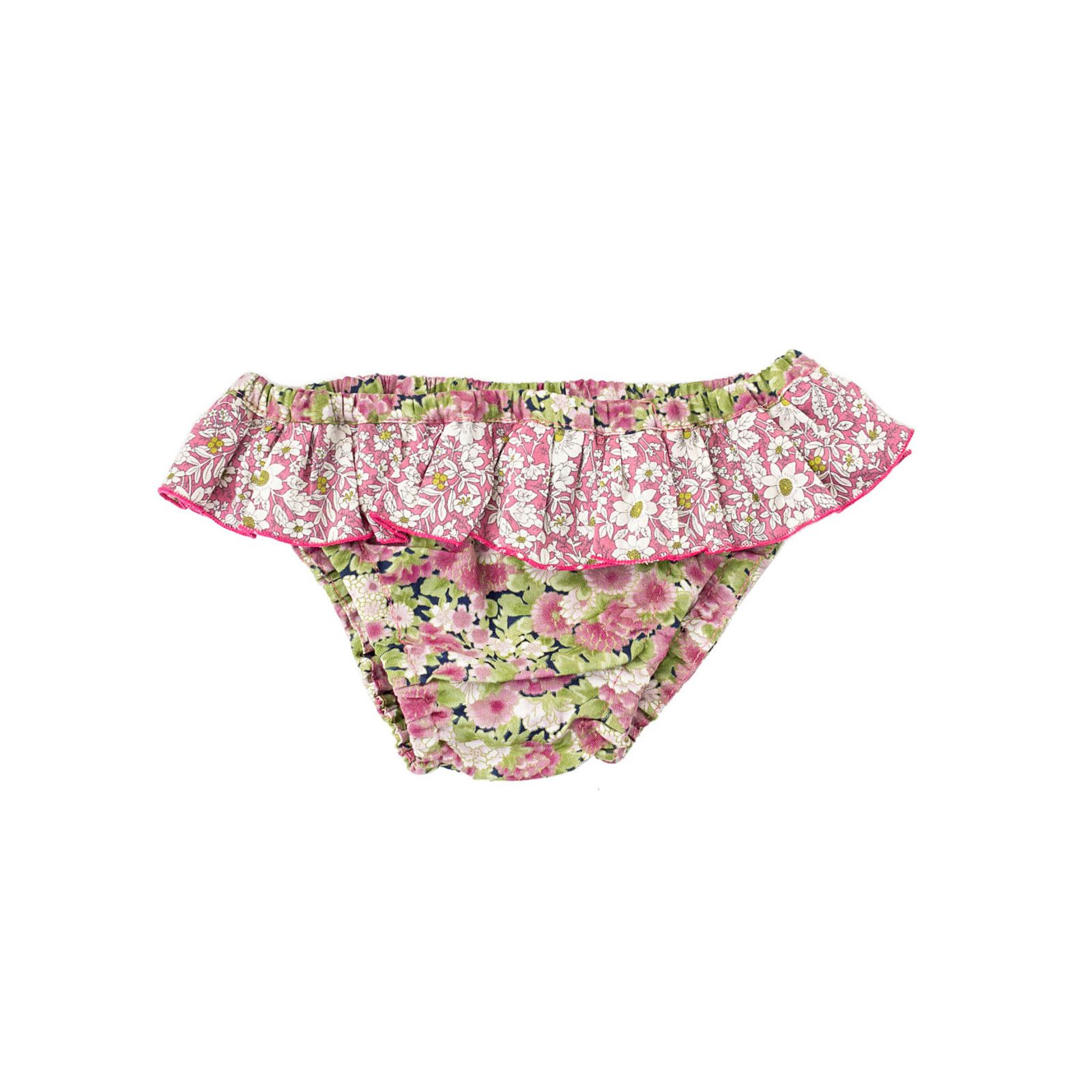 Culotte de bain fille 2-4 ans petites fleurs vert et rose ...