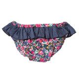 Culotte de bain fille 2-4 ans bleu marine et fleurs - Bibop et Lula