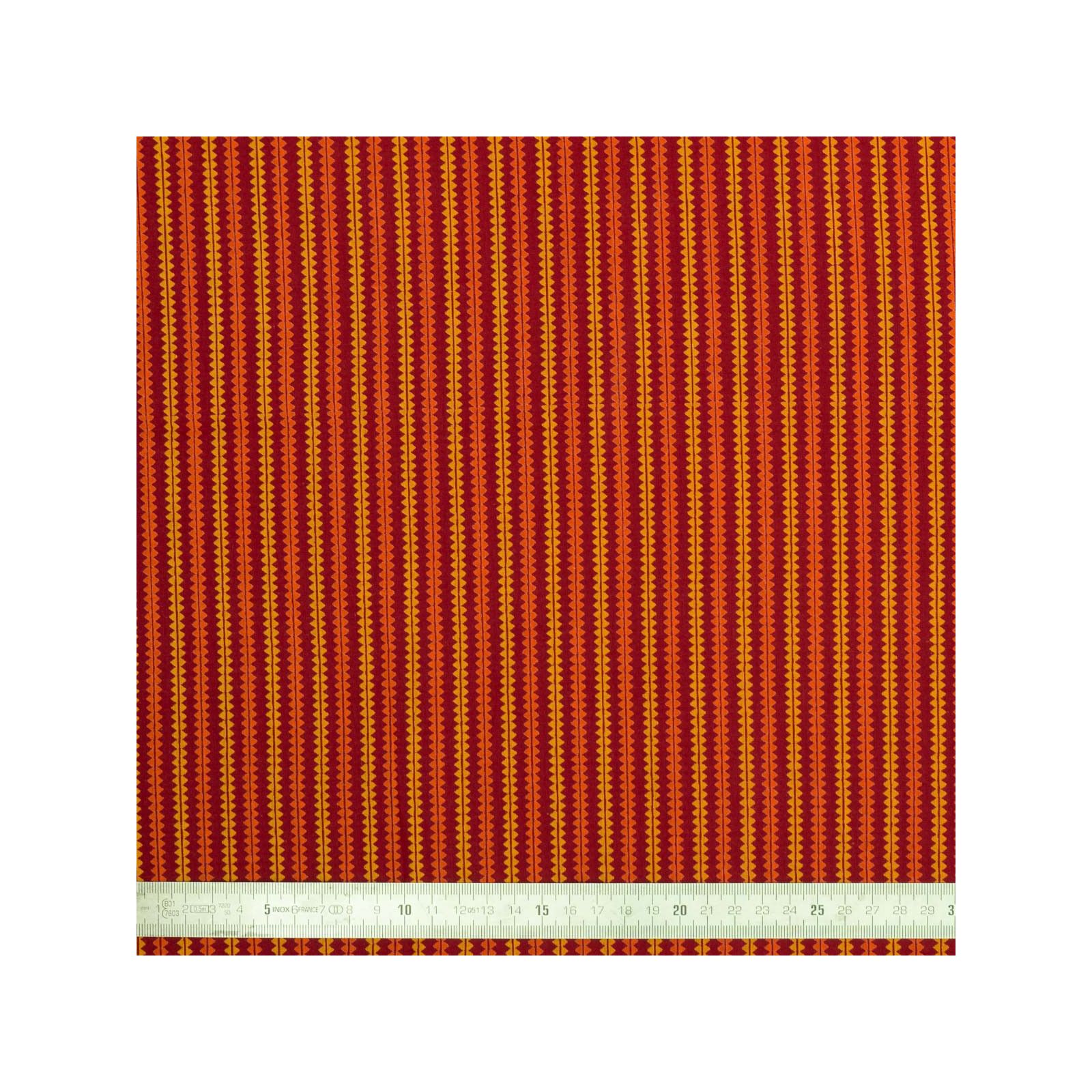 Tissu coton Zigzag rouge