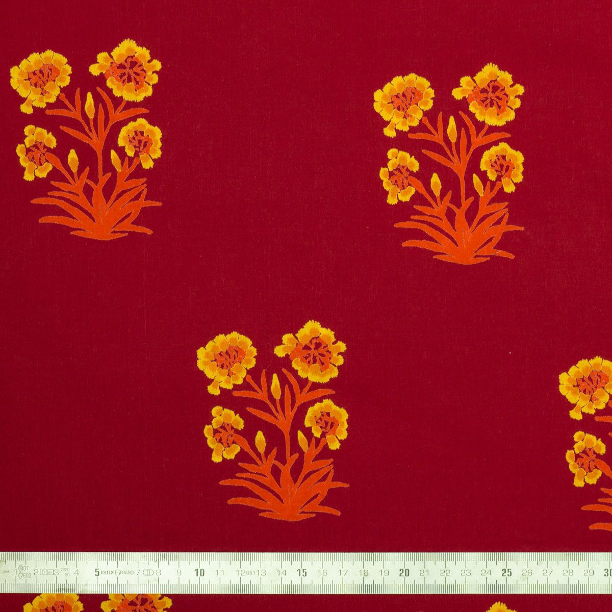 Tissu coton Bouquet rouge - Bibop et Lula