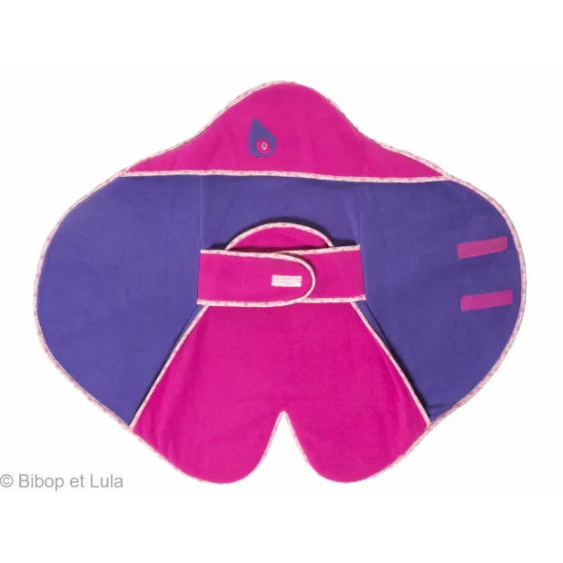 Couverture nomade polaire bébé 0-12 mois rose et violet