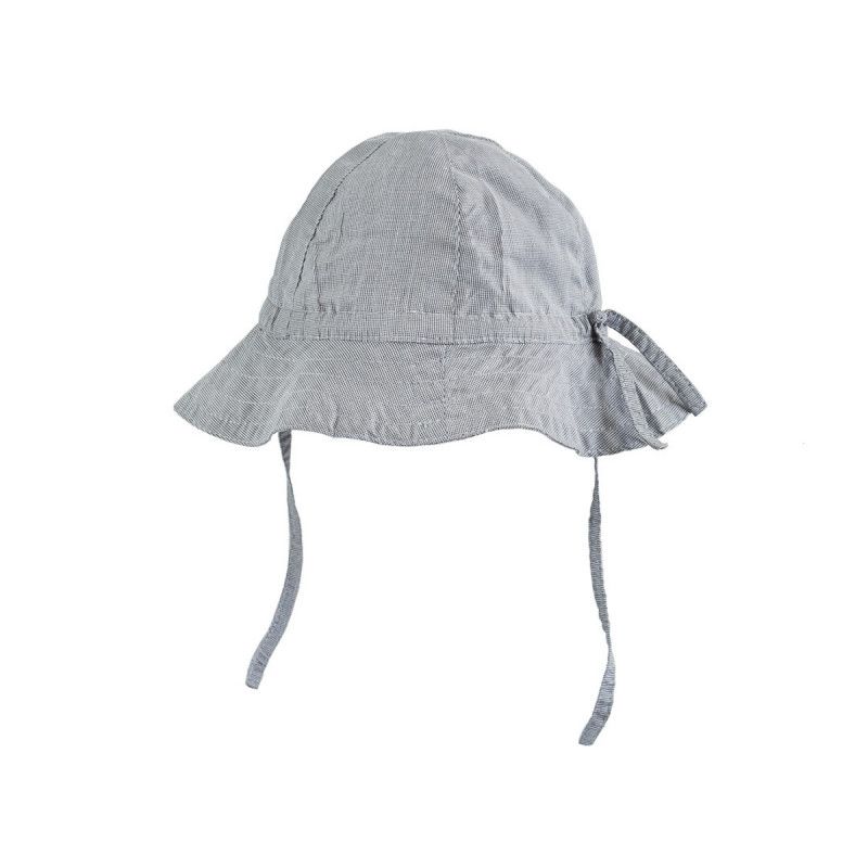 Chapeau De Soleil Bebe Coton Reglable Gris