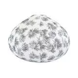 Lampion tissu boule japonaise goutte blanc et feuilles palmier noir - Bibop et Lula