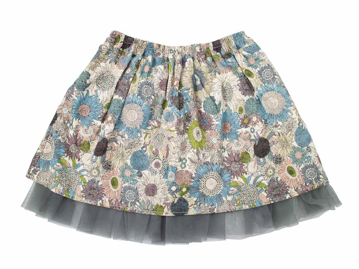 Jupe Reversible Tulle Coton Tournesols Jupe Reversible Tulle Coton Tournesols
