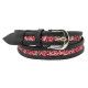 Ceinture en simili noir et coton rouge - Bibop et Lula