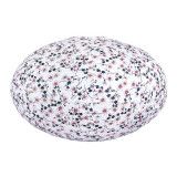 Lampion tissu boule japonaise ovale blanc et fleurs cerisiers - Bibop et Lula