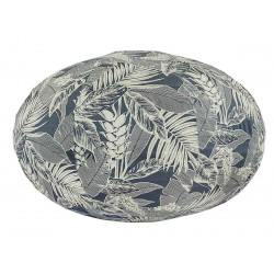 Lampion tissu boule japonaise ovale feuillage jungle