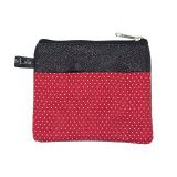 Petit porte-monnaie deux compartiments paillettes noir - Bibop et Lula