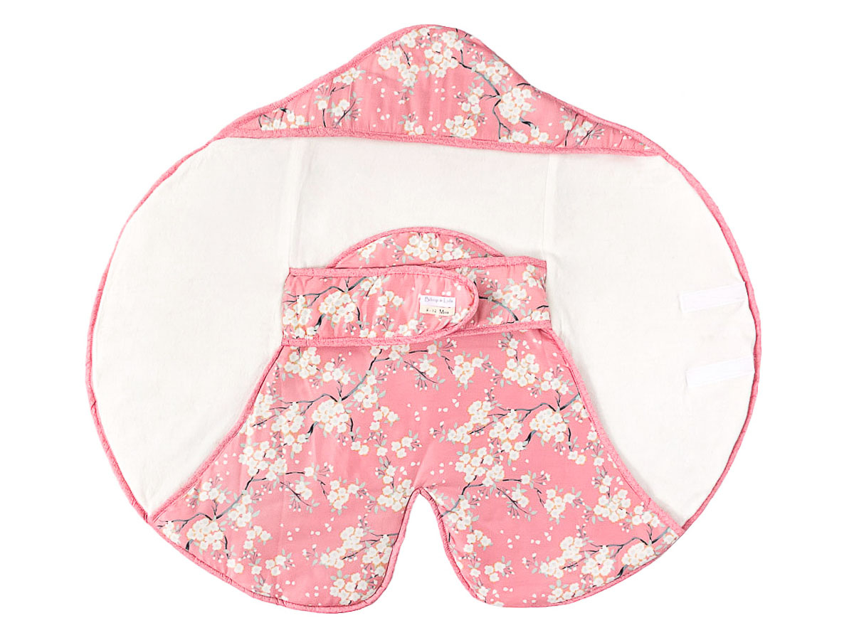 Nid d'ange couverture nomade coton éponge légere bébé 0-12 mois rose