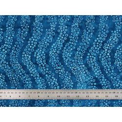 Tissu patchwork vagues et bulles bleues - Bibop et Lula
