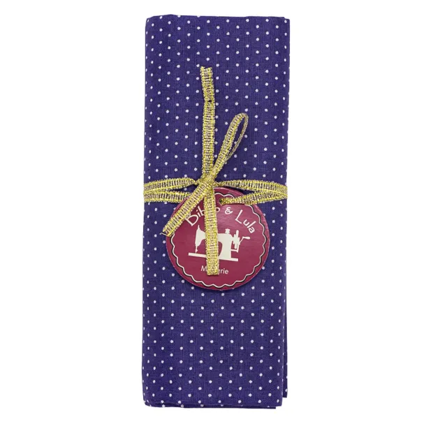 Coupon tissu Petits Pois Marine