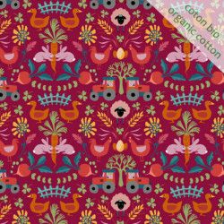 Coton Fermette rouge - Bibop et Lula