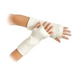 Mitaines laine blanc neige - Bibop et Lula