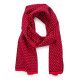 Echarpe laine rouge cerise et noire - Bibop et Lula