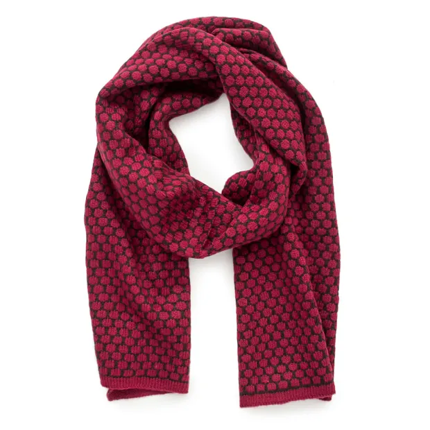 Echarpe laine rose framboise