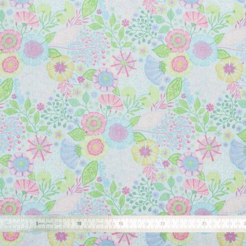 Tissu coton Ella Blue - Bibop et Lula