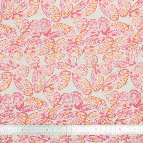 Tissu coton Pink Butterfly - Bibop et Lula