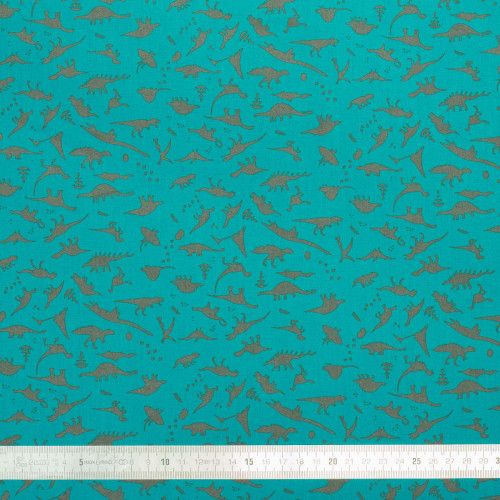 Tissu coton Dino Blue - Bibop et Lula