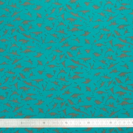 Tissu coton Dino Blue