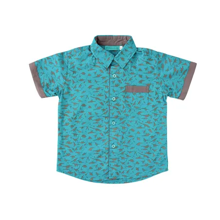Tissu coton Dino Blue