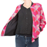 Bomber coton femme fleurs pivoines roses - Bibop et Lula