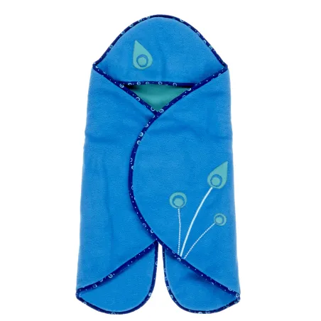 Nid d'ange, couverture nomade polaire  bébé 0-12 mois bleu et vert d'eau