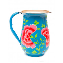 Carafe inox peinte à la main Edira blue - Bibop et Lula