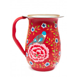 Carafe inox peinte à la main Pondichery red - Bibop et Lula