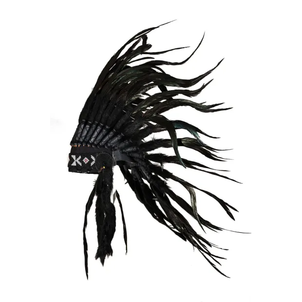 Coiffe indienne noire