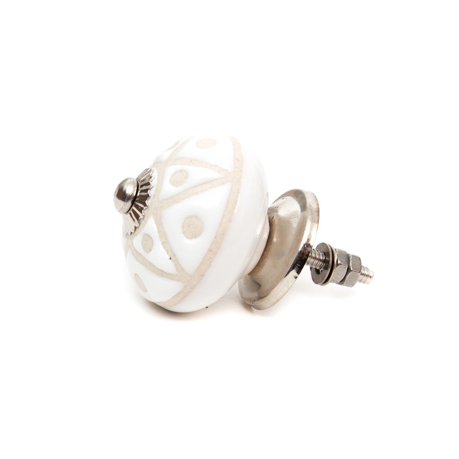 Bouton De Meuble Ceramique Blanc Et Beige Bouton De Meuble Ceramique Blanc Et Beige