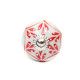 Bouton de meuble céramique Blanc pétale rouge - Bibop et Lula