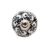 Bouton de meuble céramique Dentelle noire - Bibop et Lula