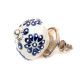 Bouton de meuble céramique Fleur indigo - Bibop et Lula