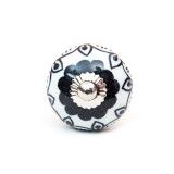 Bouton de meuble céramique Noir et blanc - Bibop et Lula
