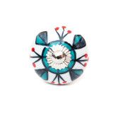 Bouton de meuble céramique Fleur bleue et rouge - Bibop et Lula