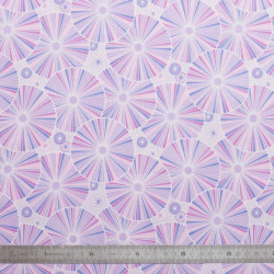 Tissu coton Rosalie mauve - Bibop et Lula