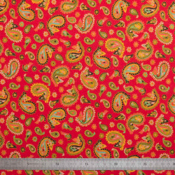 Tissu coton Hindi rouge - Bibop et Lula